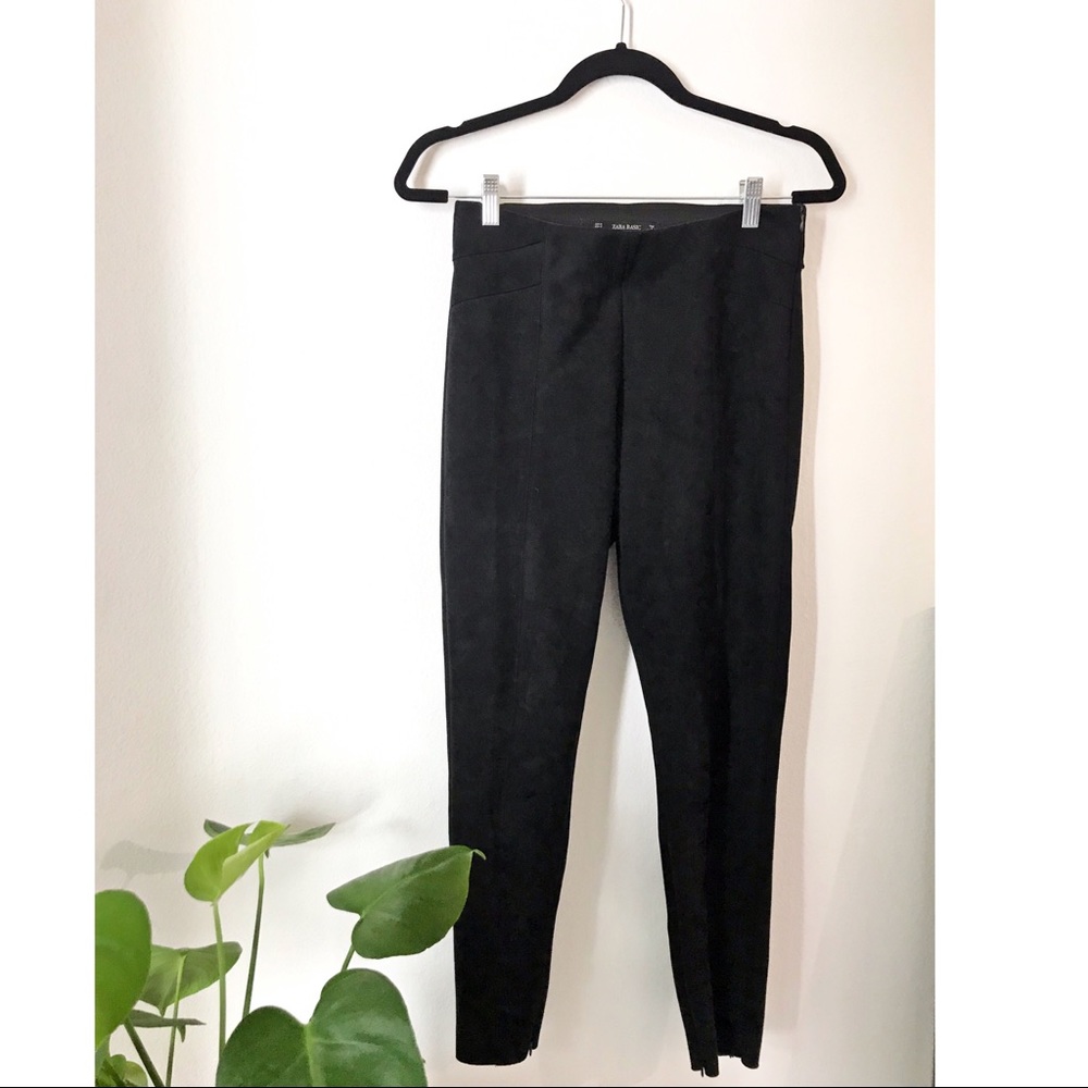 Zara Black Suede Leggings